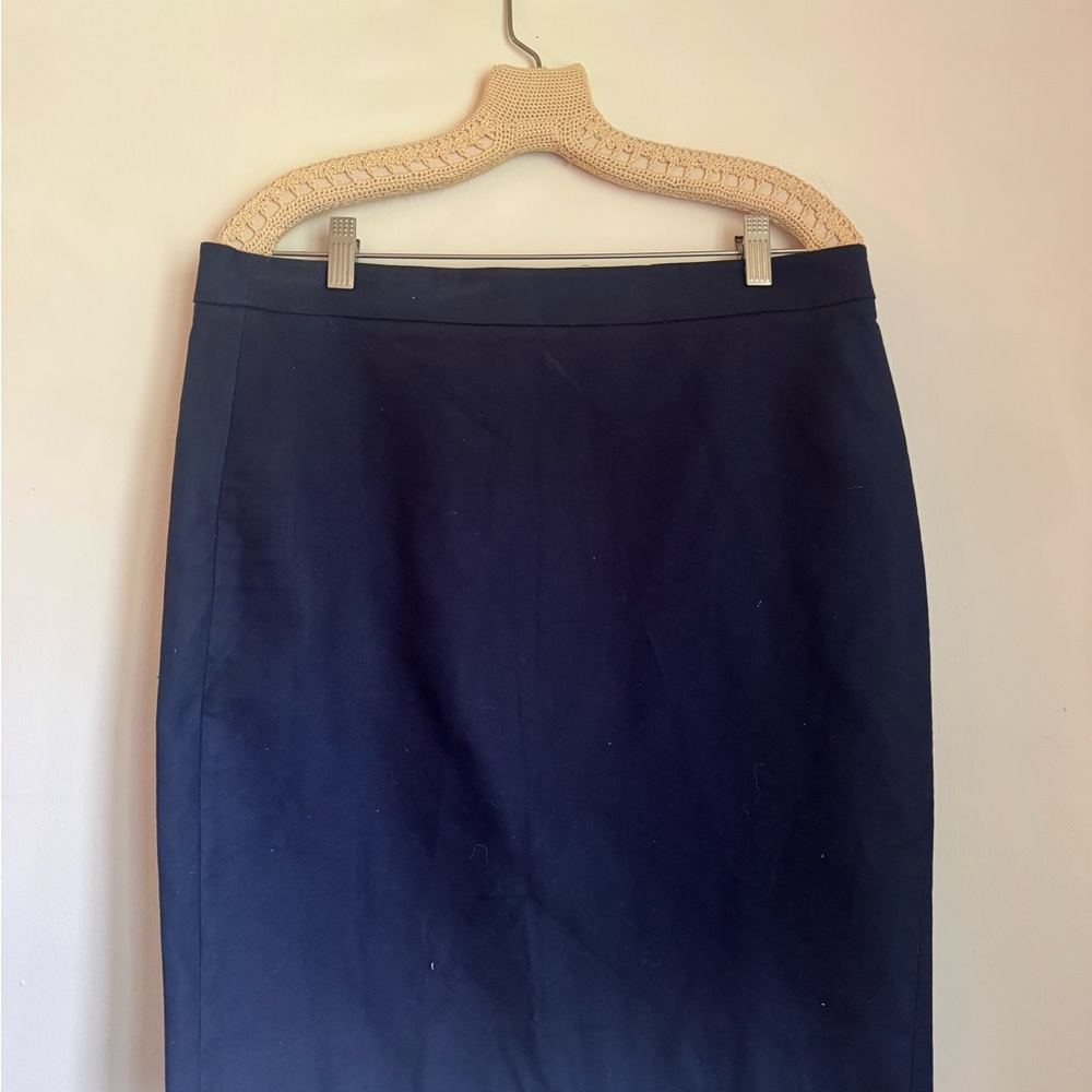 NWT J. Crew Navy Pencil Skirt - Sleek Work-to-Weekend